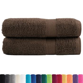 Premium Handtücher SOLUND 2 Stk. Braun 50x100 cm 600 g/m²