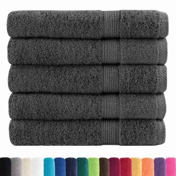 Premium Handtücher SOLUND 50 Stk. Anthrazit 100x200 cm 600 g/m²