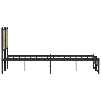 Metallbett ohne Matratze Sonoma-Eiche 150x200 cm
