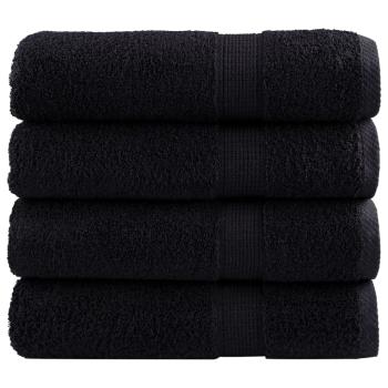 Premium Badetücher SOLUND 4 Stk. Schwarz 100x150 cm 600 g/m²