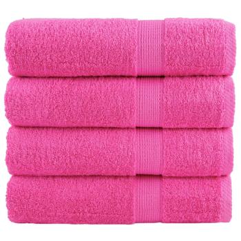 ARDEBO.de - Premium Badetücher SOLUND 4 Stk. Rosa 100x150 cm 600 g/m²