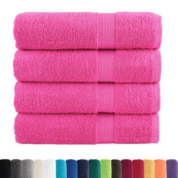 Premium Badetücher SOLUND 4 Stk. Rosa 100x150 cm 600 g/m²