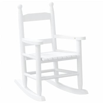 Schaukelstuhl f?r Kinder 2 Stk. Wei? Massivholz Pappel