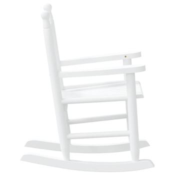 Schaukelstuhl f?r Kinder 2 Stk. Wei? Massivholz Pappel
