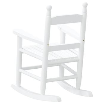 Schaukelstuhl f?r Kinder 2 Stk. Wei? Massivholz Pappel