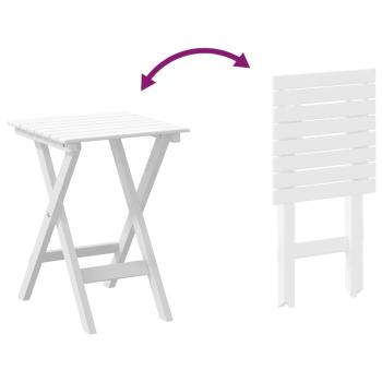 Schaukelst?hle 2 Stk. mit Klapptisch Wei? Massivholz Pappel
