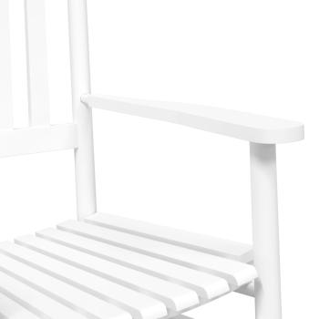Schaukelst?hle 2 Stk. mit Klapptisch Wei? Massivholz Pappel