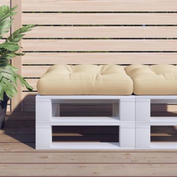 ARDEBO.de - Palettenkissen Beige 60x60x12 cm Stoff