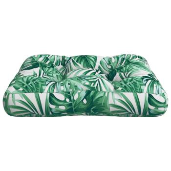 Palettenkissen Blattmuster 60x60x12 cm Stoff