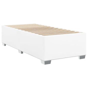 Bettgestell Weiß 100x200 cm Kunstleder