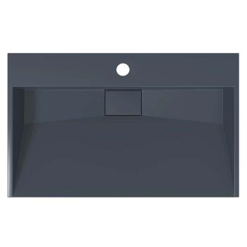 Waschbecken 60x38x11 cm Mineralguss/Marmorguss Anthrazit