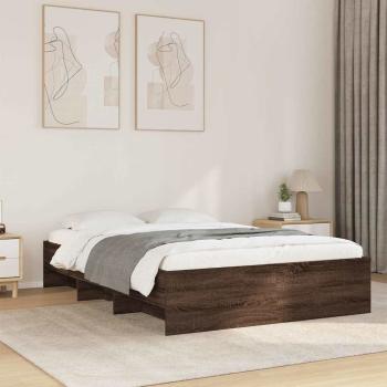 ARDEBO.de - Bettgestell ohne Matratze Braun Eiche 120x200 cm Holzwerkstoff