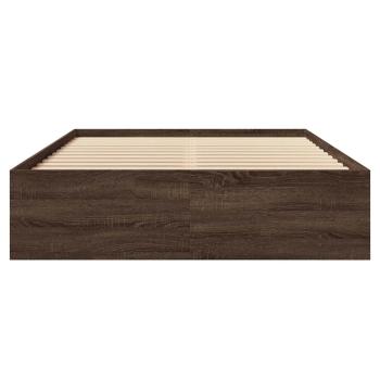 Bettgestell ohne Matratze Braun Eiche 120x200 cm Holzwerkstoff