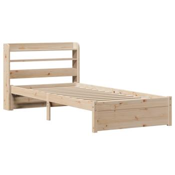 Bettgestell mit Kopfteil ohne Matratze 75x190 cm