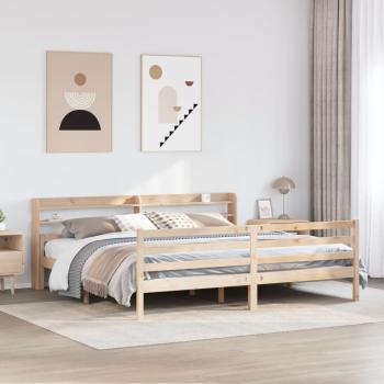 ARDEBO.de - Bettgestell mit Kopfteil ohne Matratze 200x200 cm