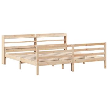 Bettgestell mit Kopfteil ohne Matratze 200x200 cm