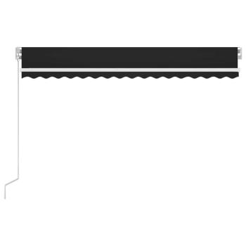 Markise Manuell Einziehbar mit LED 400x300 cm Anthrazit