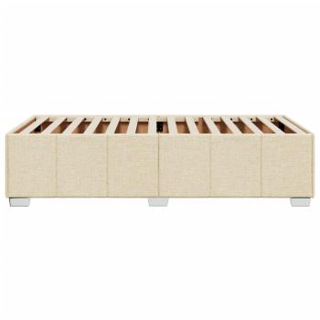 Bettgestell ohne Matratze Creme 90x200 cm Stoff