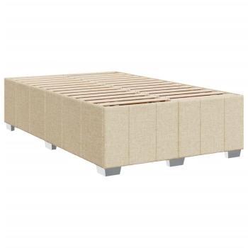 Bettgestell ohne Matratze Creme 120x190 cm Stoff