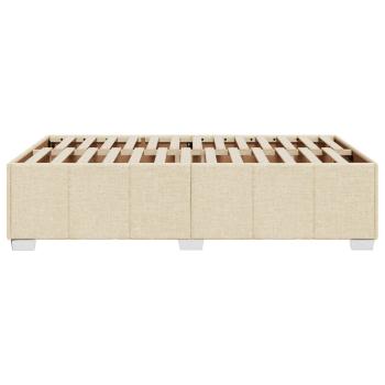 Bettgestell ohne Matratze Creme 120x190 cm Stoff