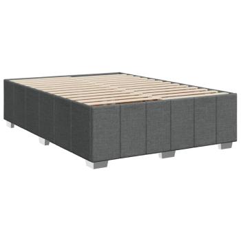 Boxspringbett mit Matratze Dunkelgrau 140x190 cm Stoff