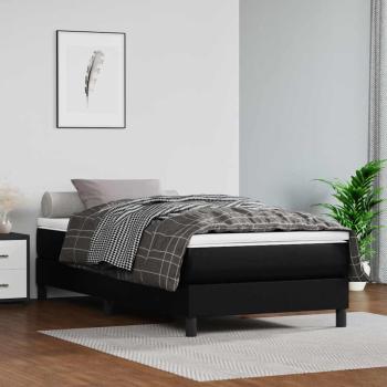 ARDEBO.de - Taschenfederkernmatratze für Kinder Mittel Schwarz 80x160cm Kunstleder
