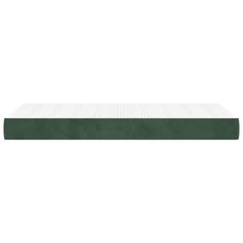 Taschenfederkernmatratze für Kinder Mittel Dunkelgrün 80x160 cm Samt