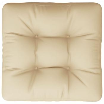 Palettenkissen Beige 58x58x10 cm Stoff