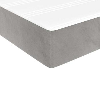 Taschenfederkernmatratze Mittel Hellgrau 140x210x20 cm Samt