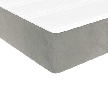 Taschenfederkernmatratze Mittel Hellgrau 80x220x20 cm Samt