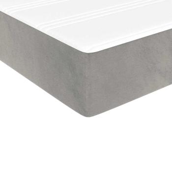 Taschenfederkernmatratze Mittel Hellgrau 100x220x20 cm Samt
