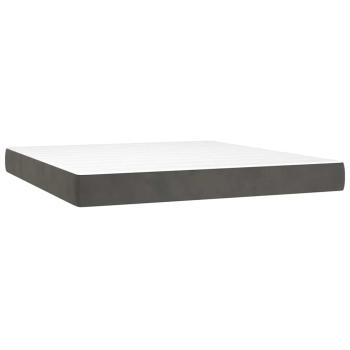 Taschenfederkernmatratze Mittel Dunkelgrau 160x220x20 cm Samt