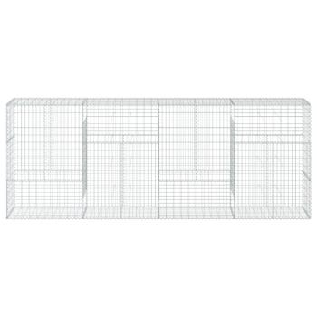 Gabionen mit Deckel 400x50x150 cm Verzinktes Eisen