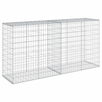 Gabione mit Deckel 200x50x100 cm Verzinktes Eisen