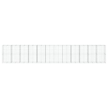 Gabione mit Deckel 1200x100x200 cm Verzinktes Eisen