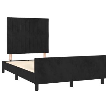 Bettgestell ohne Matratze Schwarz 120x190 cm Samt