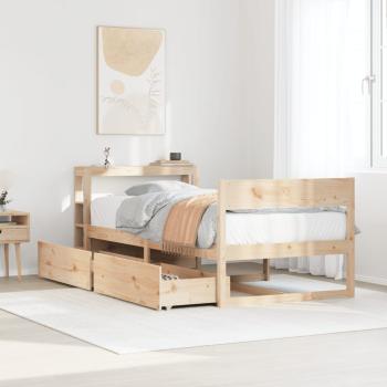 ARDEBO.de - Massivholzbett ohne Matratze 75x190 cm Kiefernholz