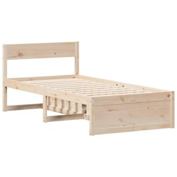 Massivholzbett ohne Matratze 75x190 cm Kiefernholz