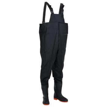 ARDEBO.de - Wathose mit Stiefeln Schwarz Größe 46