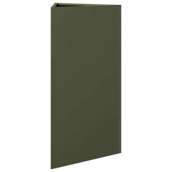 Pflanzkübel Olivgrün Dreieckig 40x34,5x75 cm Stahl