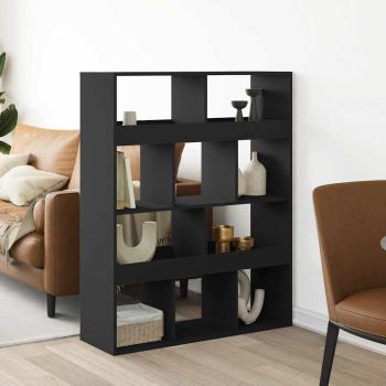ARDEBO.de - Raumteiler Schwarz 100x33x125,5 cm Holzwerkstoff