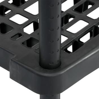 Lagerregal 5 B?den Schwarz 93,5x45,5x194,5 cm PP