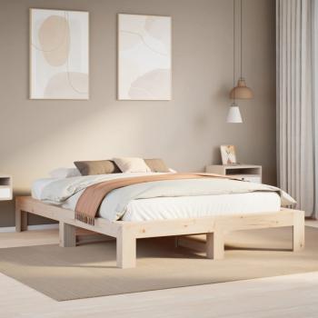 ARDEBO.de - Massivholzbett ohne Matratze 140x190 cm Kiefernholz
