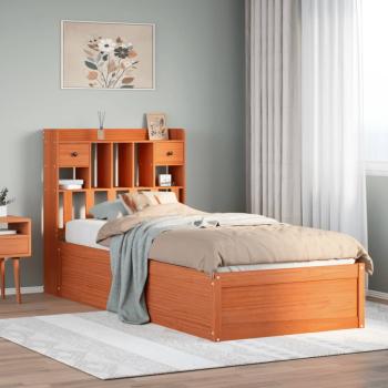 ARDEBO.de - Massivholzbett ohne Matratze Wachsbraun 75x190 cm Kiefernholz
