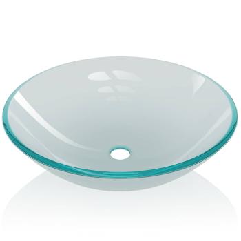 Waschbecken Hartglas 42 cm Mattiert