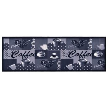 ARDEBO.de - Küchenteppich Waschbar Kaffee Blau 60x180 cm