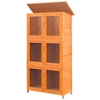 Kleintier-/Kaninchenstall 6 Boxen Holz