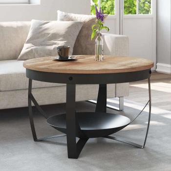 ARDEBO.de - Couchtisch Ø68x43 cm Raues Mangoholz