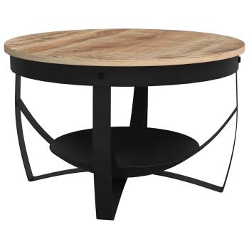 Couchtisch Ø68x43 cm Raues Mangoholz