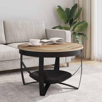 Couchtisch Ø68x43 cm Raues Mangoholz